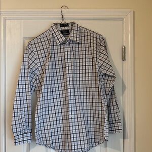 Nordstrom Men's Checkered Shirt - Brown and blue